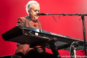 Howard Jones single and playing "No One is to Blame" on the keyboard during his "Transform" tour stop at Ameristar Casino Hotel Kansas City on June 22, 2019.