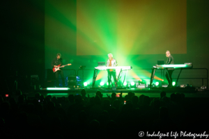 Howard Jones during his encore performance of "Things Can Only Get Better" during his "Transform" tour stop at Ameristar Casino Hotel Kansas City on June 22, 2019.