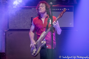 Bass guitar player Greg Smith live in concert with Ted Nugent at Ameristar Casino Hotel Kansas City, MO on August 2, 2019.