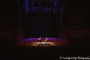 Live acoustic concert at Kauffman Center's Helzberg Hall in Kansas City, MO with Mary Chapin Carpenter and Shawn Colvin on October 10, 2019.