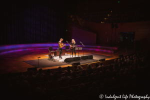 Mary Chapin Carpenter performing live in concert with Shawn Colvin at Helzberg Hall inside of Kauffman Center for the Performing Arts in downtown Kansas City, MO on October 10, 2019.