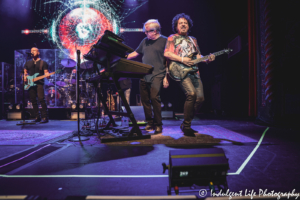 Toto guitarist Steve Lukather performing with keyboard player Steve Porcaro at Kansas City's Uptown Theater on September 27, 2019.