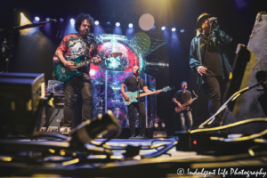 Founder and guitarist Steve Lukather performing with fellow Toto members on the "40 Trips Around the Sun" tour stop at Kansas City's Uptown Theater on September 27, 2019.