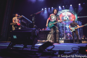 Toto founder and guitarist Steve Lukather performing with Dominique Taplin, Lenny Castro and Shem Von Schroeck at Uptown Theater in Kansas City, MO on September 27, 2019.