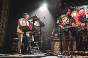 Toto members Steve Lukather, Dominique Taplin and Lenny Castro performing live together at Uptown Theater in Kansas City, MO on September 27, 2019.