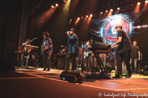 Toto performing live in concert on its "40 Trips Around the Sun" tour stop at Uptown Theater in Kansas City, MO on September 27, 2019.