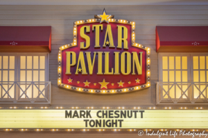 Star Pavilion marquee at Ameristar Casino in Kansas City, MO featuring Mark Chesnutt on November 16, 2019.