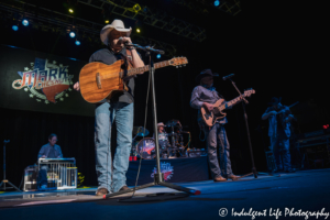 Mark Chesnutt performing with his band at Star Pavilion inside of Ameristar Casino in Kansas City, MO on November 16, 2019.