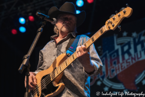 Bass guitarist Tim Patterson of the Mark Chesnutt band performing live at Ameristar Casino's Star Pavilion in Kansas City, MO on November 16, 2019.