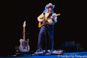 Guitarist Delaney Jackson of the Mark Chesnutt band performing live at Ameristar Casino's Star Pavilion in Kansas City, MO on November 16, 2019.