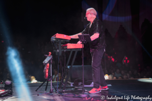 Keyboard player Dennis Laffoon of Shooting Star live in concert at Star Pavilion inside of Ameristar Casino in Kansas City, MO on November 23, 2019.