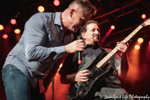 Frontman Todd Pettygrove and guitarist Chet Galloway of Shooting Star performing together at Ameristar Casino's Star Pavilion in Kansas City, MO on November 23, 2019.