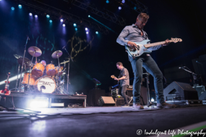 Shooting Star lead singer Todd Pettygrove live in concert with drummer Steve Thomas and guitarist Chet Galloway at Ameristar Casino in Kansas City, MO on November 23, 2019.