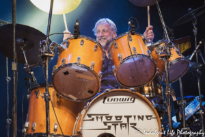 Founding member and drummer Steve Thomas of Shooting Star performing live at Ameristar Casino's Star Pavilion in Kansas City, MO on November 23, 2019.