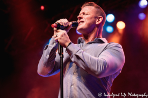 Lead vocalist Todd Pettygrove of Shooting Star singing live at Ameristar Casino's Star Pavilion in Kansas City, MO on November 23, 2019.