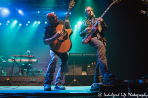 Ken Block and Ryan Newell of Sister Hazel performing with Dave LaGrande at Ameristar Casino Hotel Kansas City on November 22, 2019.