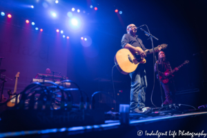 Sister Hazel members Ken Block and Ryan Newell of Sister Hazel in concert with Dave LaGrande at Ameristar Casino in Kansas City, MO on November 22, 2019.