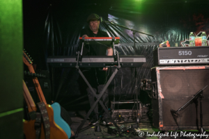 The Quireboys keyboard player Keith Weir playing live at the Aftershock in Merriam, KS on March 8, 2020.