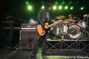 The Quireboys members Guy Griffin, Keith Weir and Dave McCluskey performing together at the Aftershock in Merriam, KS on March 8, 2020.