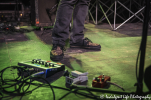 The Quireboys guitarist Guy Griffin's shoes at the Aftershock in Merriam, KS on March 8, 2020.