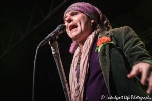 The Quireboys founder and frontman Spike singing live in concert at the Aftershock in Merriam, KS on March 8, 2020.