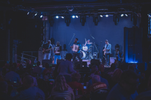 Chubby Carrier party with his Bayou Swamp Band in celebration of Mardi Gras at Knuckleheads Saloon in Kansas City, MO on March 13, 2021.