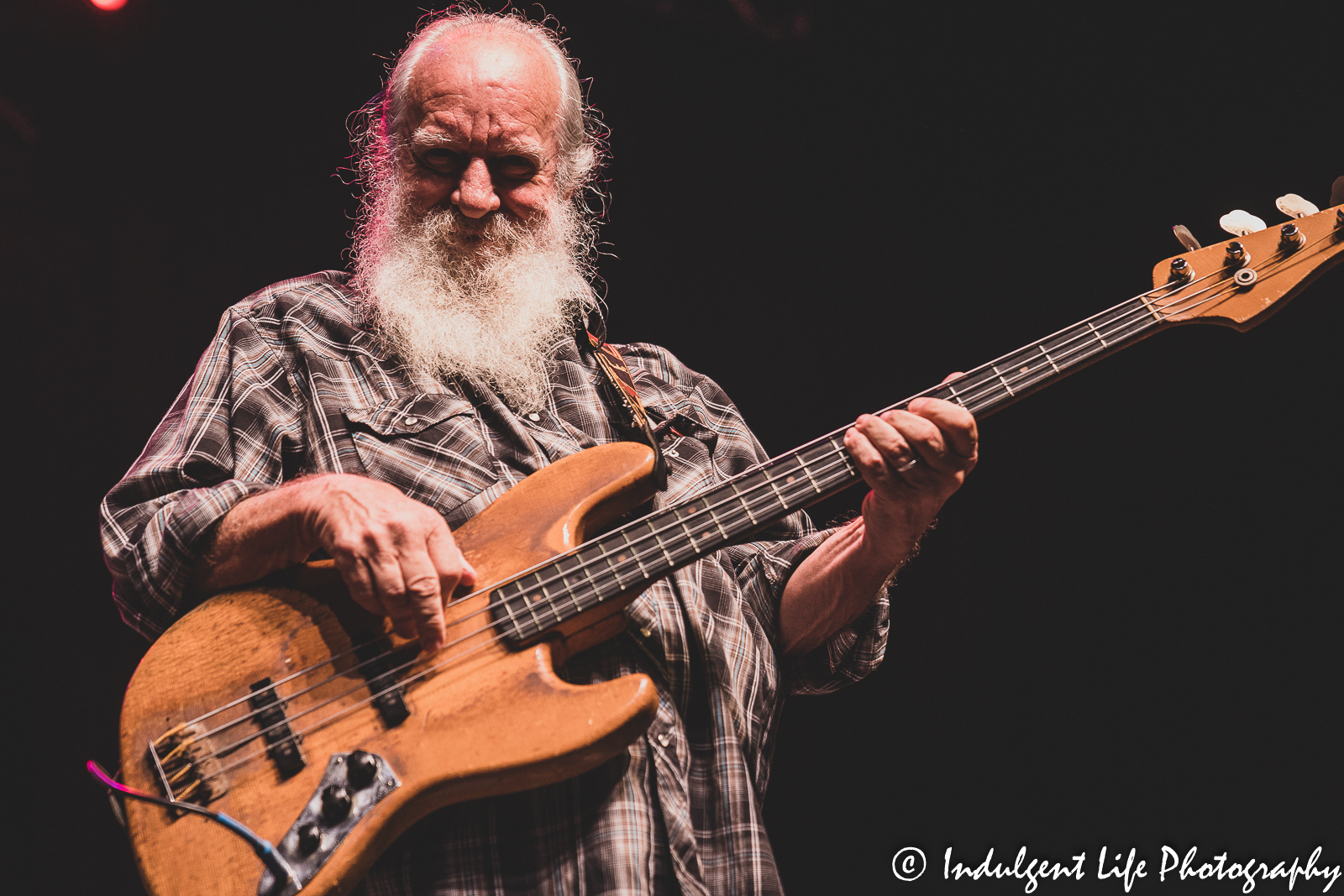 The Ozark Mountain Daredevils bass guitarist Mike "Supe" Granda live in concert at Ameristar Casino's Star Pavilion in Kansas City, MO on August 21, 2021.