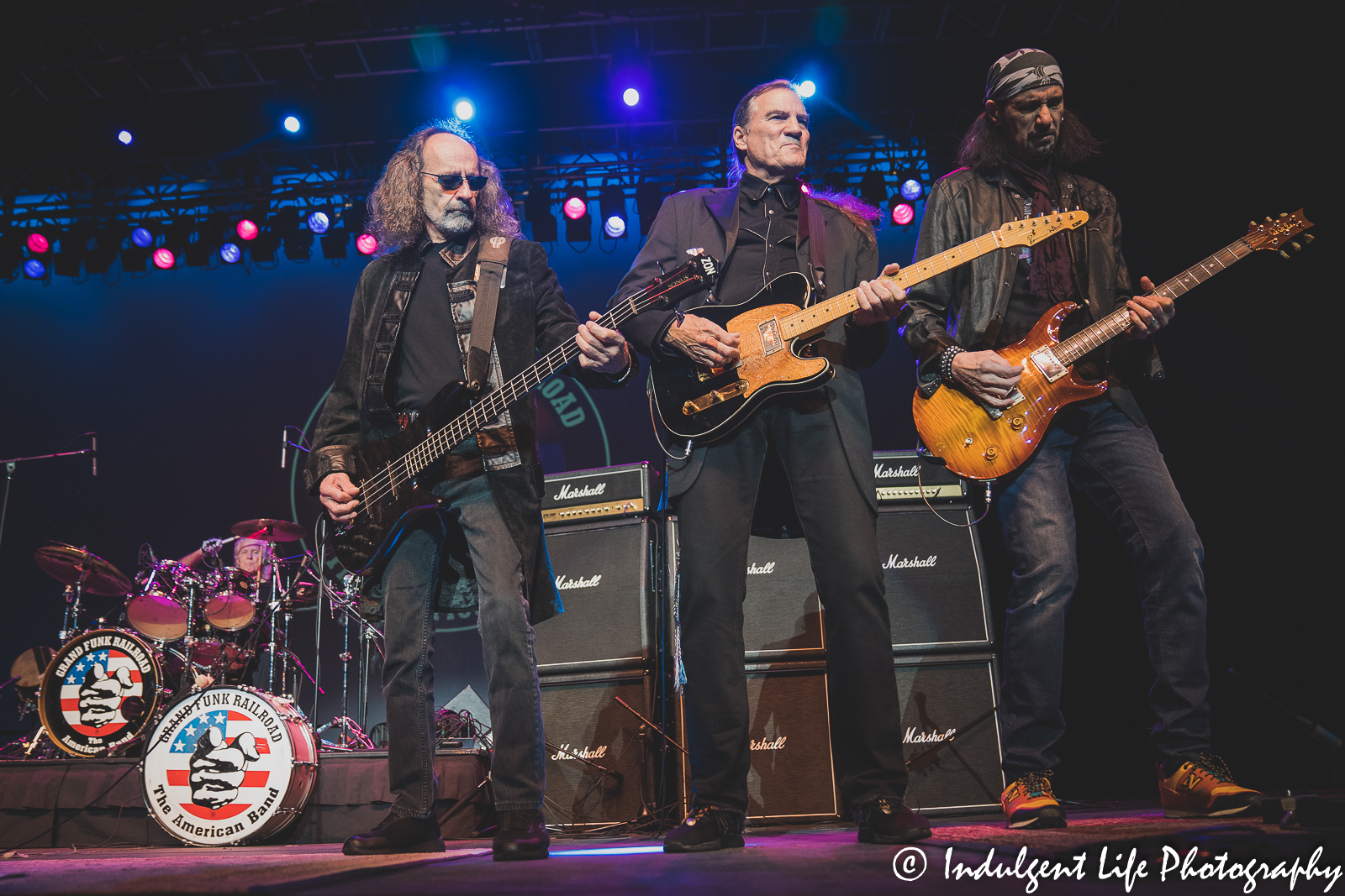 Grand Funk Railroad performing live in concert at Ameristar Casino's Star Pavilion in North Kansas City, MO on September 18, 2021.