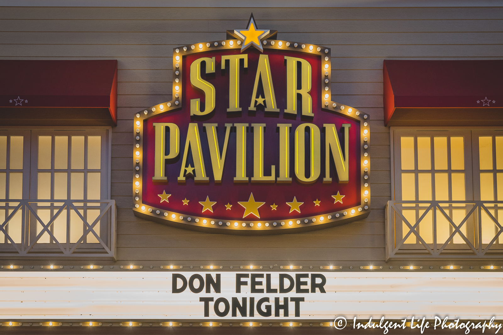 Star Pavilion marquee at Ameristar Casino in Kansas City, MO featuring Don Felder on September 25, 2021.