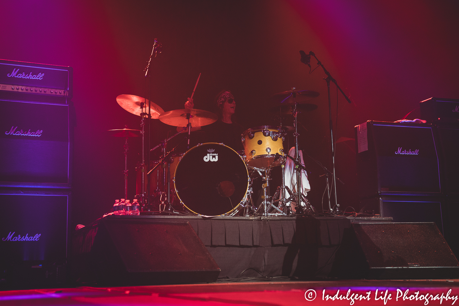 Classic member and drummer Steve Riley performing with his incarnation of L.A. Guns at Ameristar Casino in Kansas City, MO on October 1, 2021.