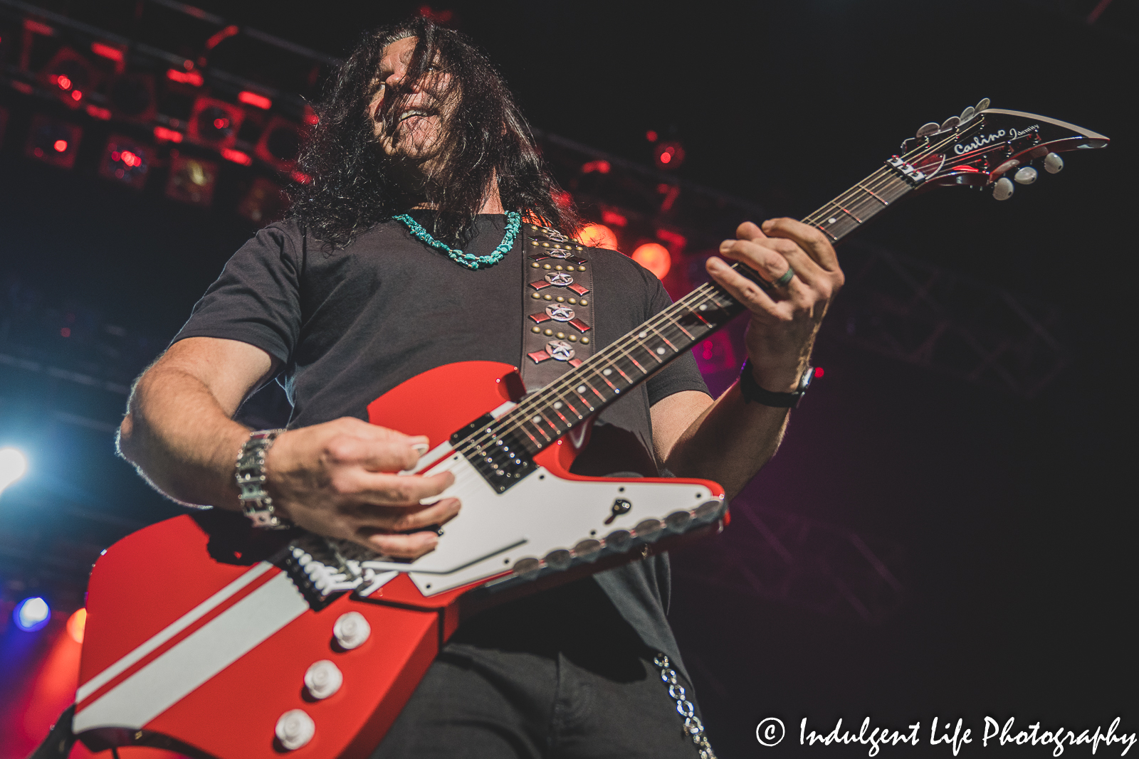 Star Pavilion live concert at Ameristar Casino in Kansas City, MO featuring Mark Slaughter and his glam metal band on October 1, 2021.