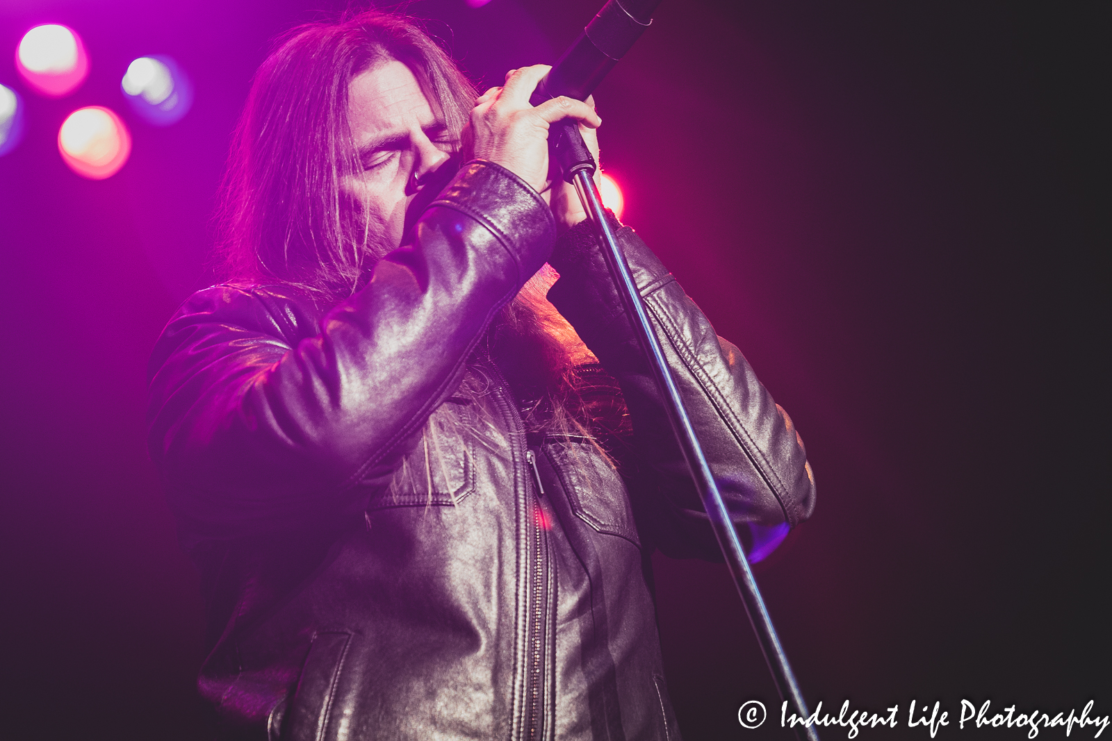 Lead singer Todd La Torre of Queensrych live in concert at Star Pavilion inside of Ameristar Casino in Kansas City, MO on November 12, 2021.