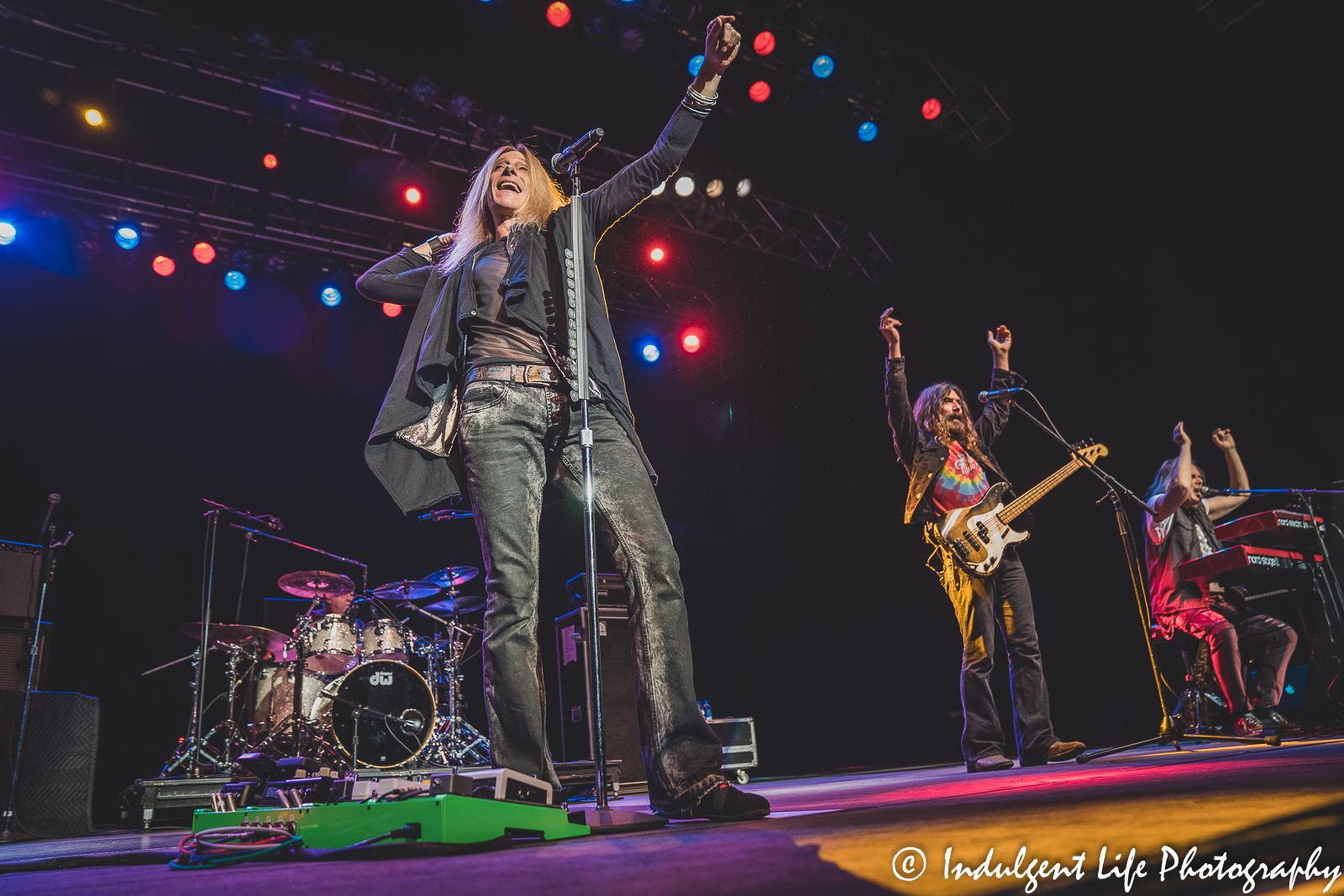 The Guess Who throwing our guitar picks and getting the crowd in on the music at Ameristar Casino's Star Pavilion in Kansas City, MO on November 20, 2021.