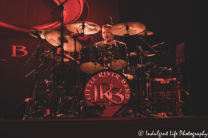 Drummer Ryan Ricks of Little River Band playing live in concert at Ameristar Casino's Star Pavilion in Kansas City, MO on January 15, 2022.