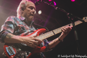 LRB lead singer Wayne Nelson playing the bass guitar on the Star Pavilion stage at Ameristar Casino in Kansas City, MO on January 15, 2022.