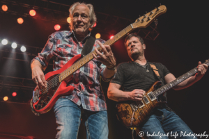 Little River Band lead singer and bass player Wayne Nelson performing with guitarist Colin Whinnery at Ameristar Casino Hotel Kansas City on January 15, 2022.