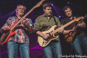 LRB frontman and bass player Wayne Nelson playing with guitarists Rich Herring and Colin Whinnery at Ameristar Casino's Star Pavilion in Kansas City, MO on January 15, 2022.