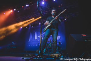 LRB guitarist Colin Whinnery performing with drummer Ryan Ricks and keyboard player Chris Marion at Ameristar Casino in Kansas City, MO on January 15, 2022.