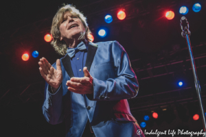 Lead singer Peter Noone of English pop group Herman's Hermits opening his show at Ameristar Casino's Star Pavilion in Kansas City, MO on January 28, 2022.