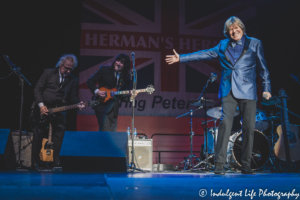 Peter Noone performing live with the Herman's Hermits guitar players at Ameristar Casino's Star Pavilion in Kansas City, MO on January 28, 2022.