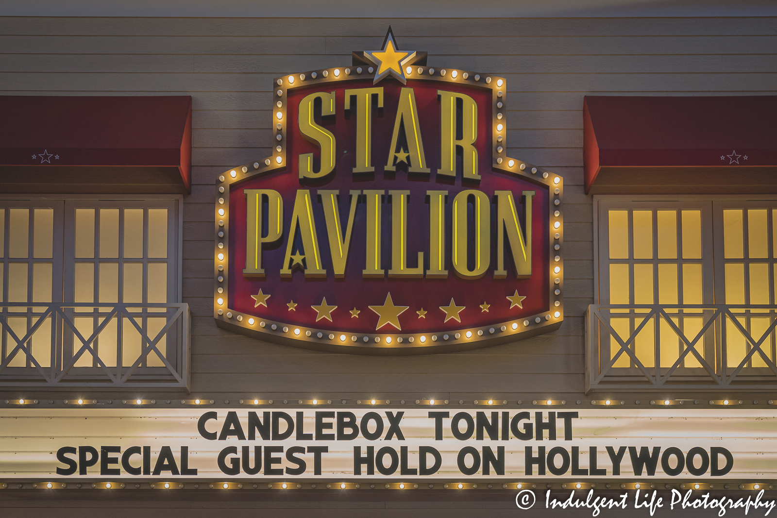 Star Pavilion marquee at Ameristar Casino in Kansas City, MO featuring Candlebox on March 18, 2022.