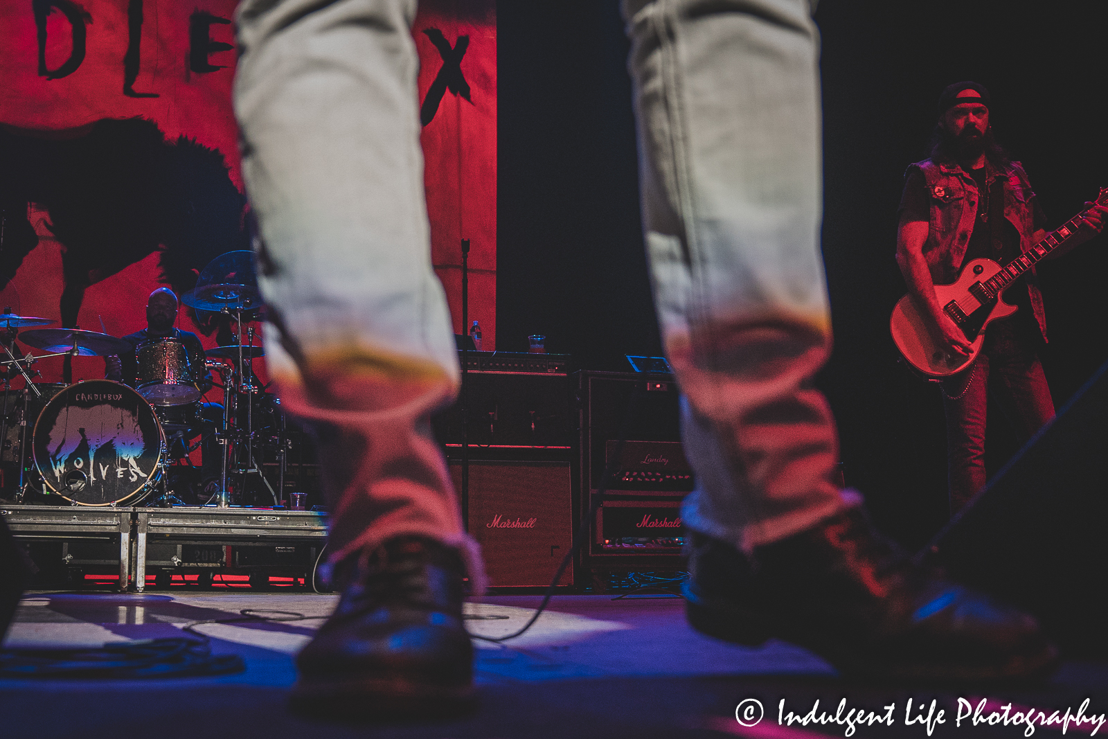 Candlebox drummer BJ Kerwin and guitarist Brian Quinn performing together live at Star Pavilion inside of Ameristar Casino in Kansas City, MO on March 18, 2022.