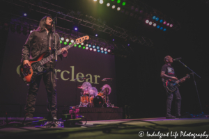 Everclear bass player Freddy Herrera, drummer Brian Nolan and frontman Art Alexakis performing together at Star Pavilion inside of Ameristar Casino in Kansas City, MO on March 4, 2022.