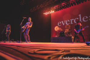 Everclear band members performing live together on the Star Pavilion stage at Ameristar Casino Hotel Kansas City on March 4, 2022.