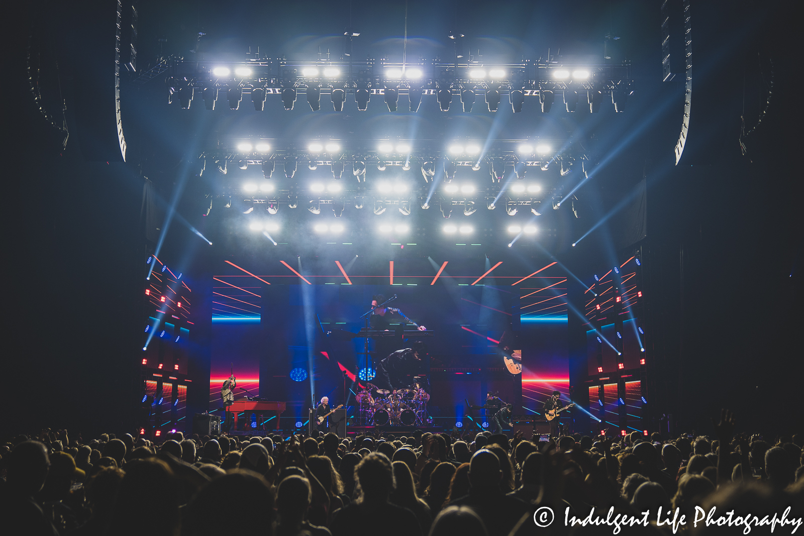 Journey performing live in concert at T-Mobile Center in downtown Kansas City, MO on March 16, 2022.