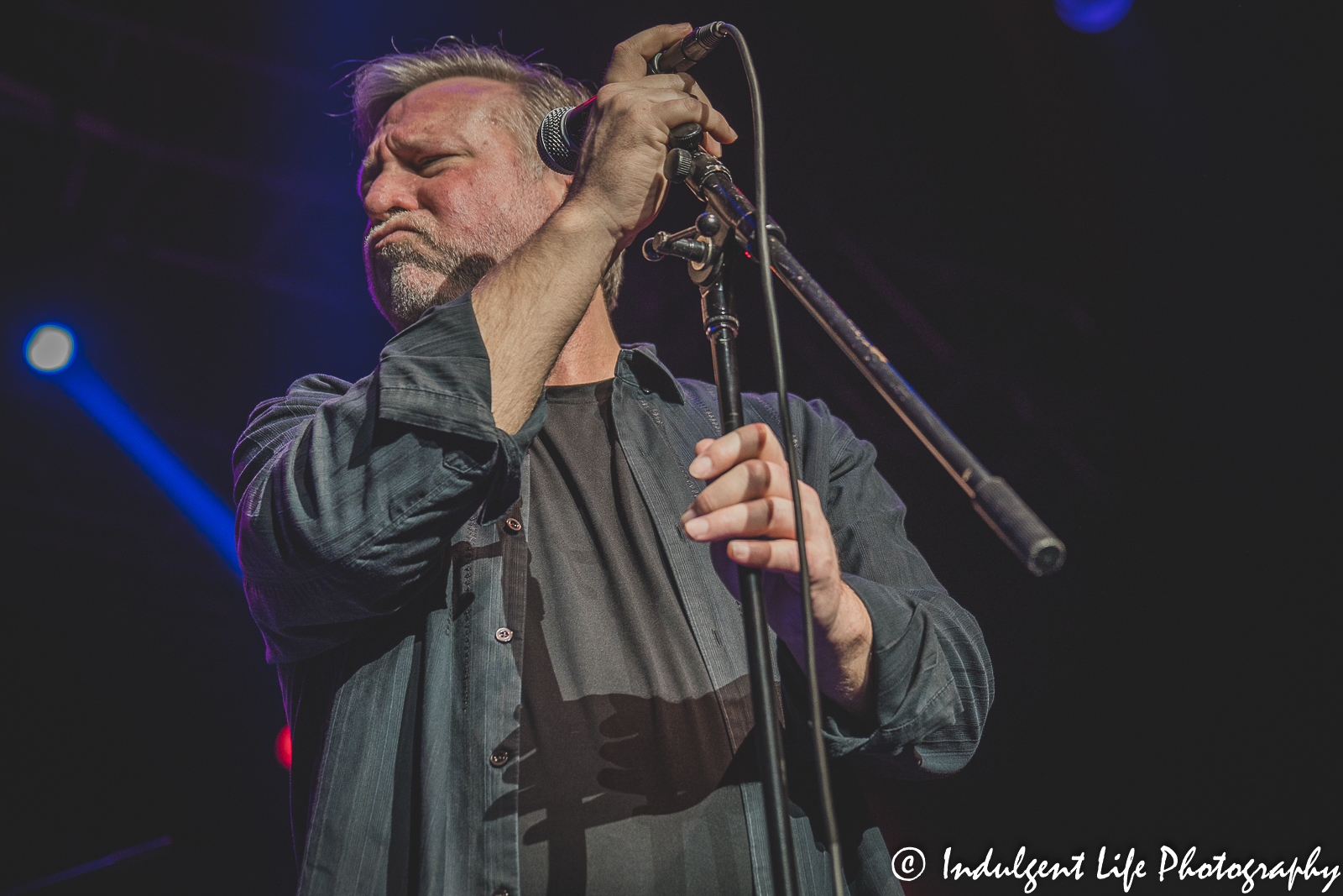 New Missouri frontman Stephen Campbell performing live in concert at Star Pavilion inside of Ameristar Casino in Kansas City, MO on April 9, 2022.