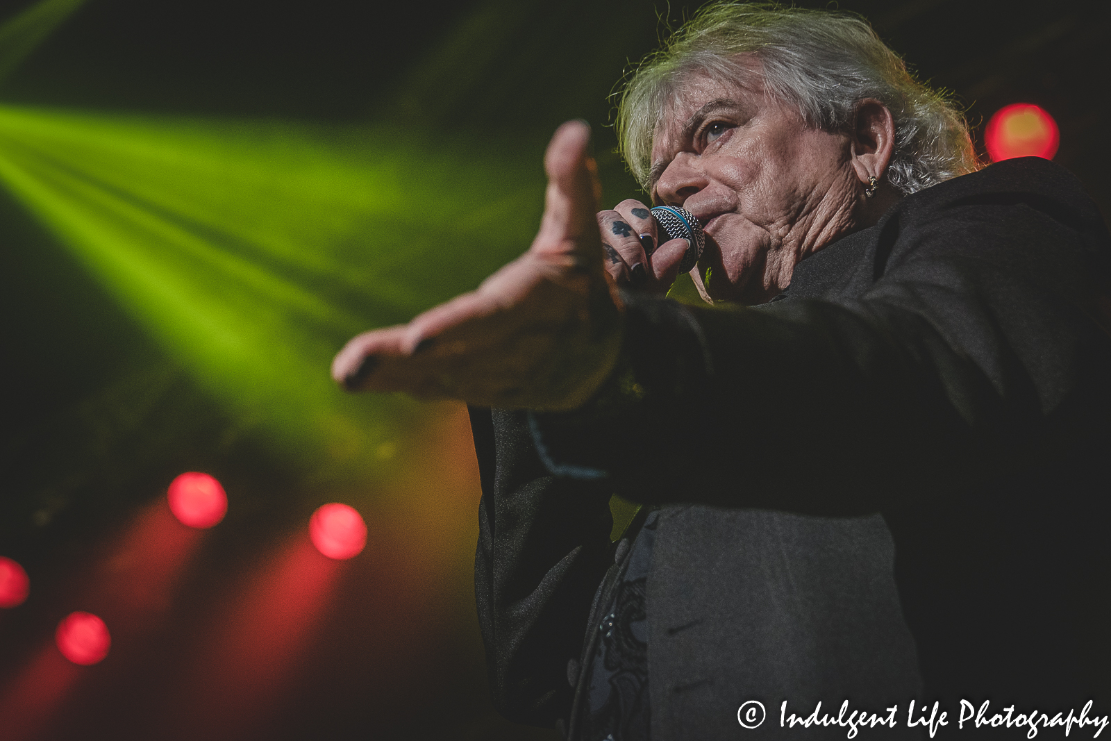 Air Supply lead vocalist Russell Hitchcock singing live at Ameristar Casino Hotel Kansas City on May 7, 2022.