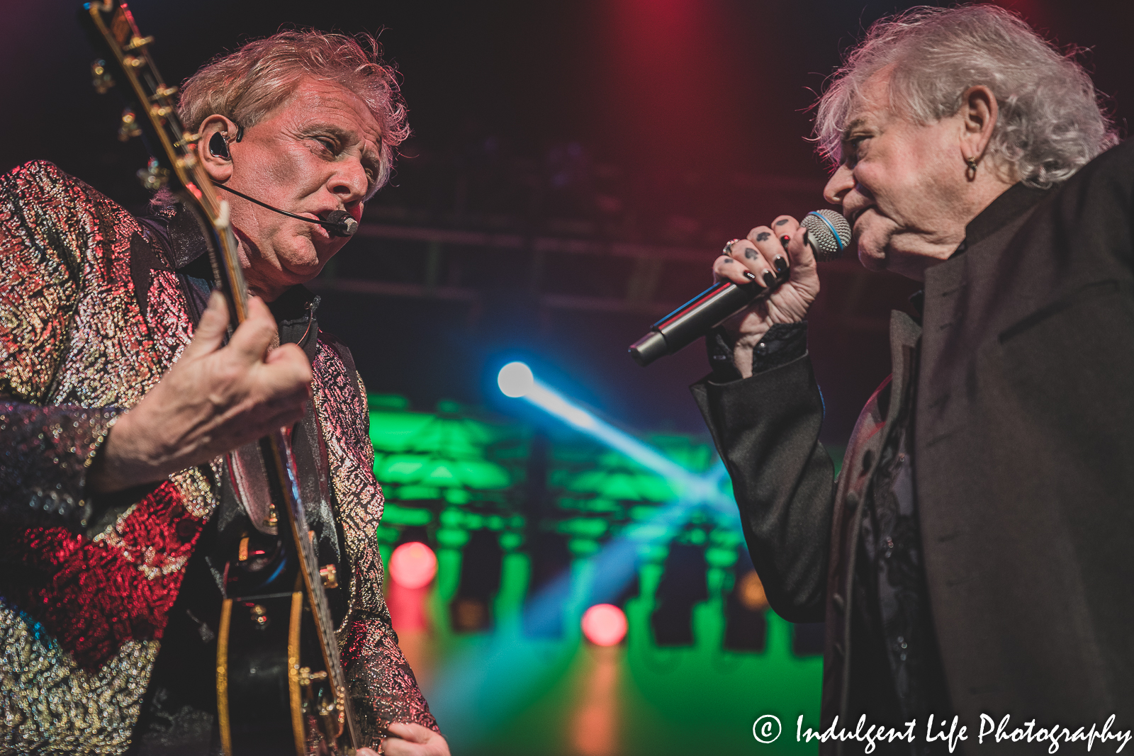 Air Supply duo Graham Russell and Russell Hitchcock performing together at Ameristar Casino's Star Pavilion in Kansas City, MO on May 7, 2022.