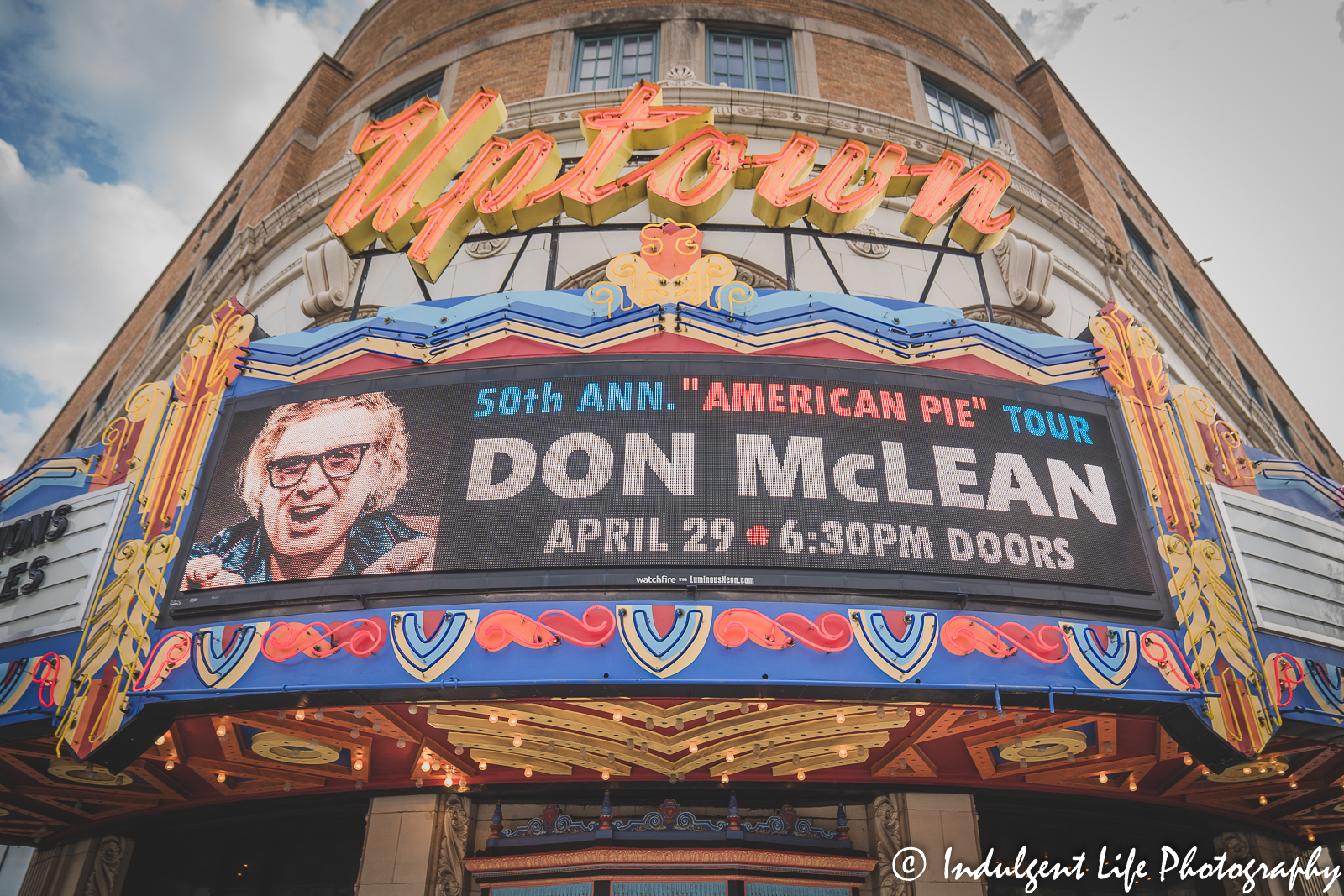 Uptown Theater in Kansas City, MO featuring Don McLean performing live on April 29, 2022.