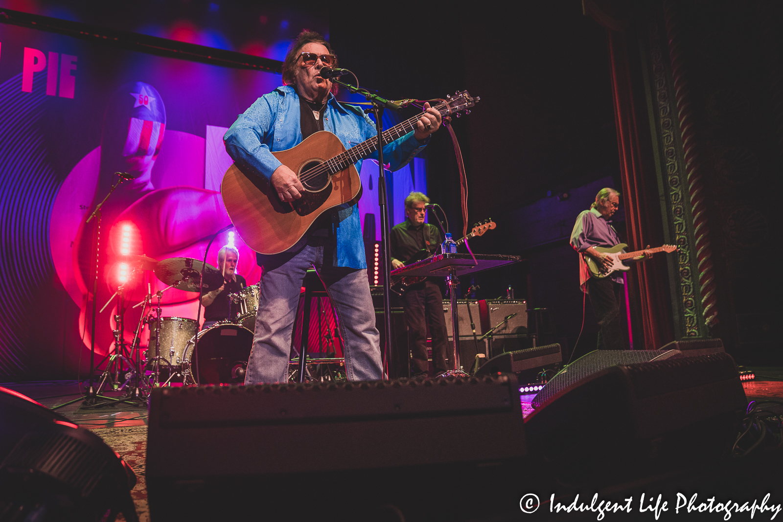 Don McLean and band live in concert at Uptown Theater in Kansas City, MO on April 29, 2022.